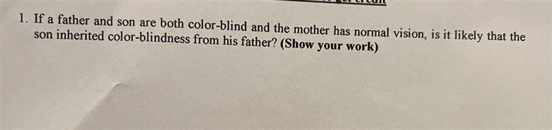 Is it no because the father could only passive X chromosome to his daughters?-example-1