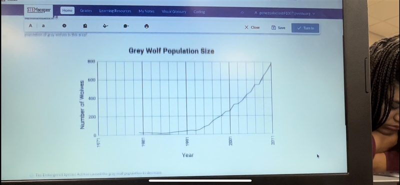 The gray wolf population was close to extinction in the United States due to overhunting-example-1