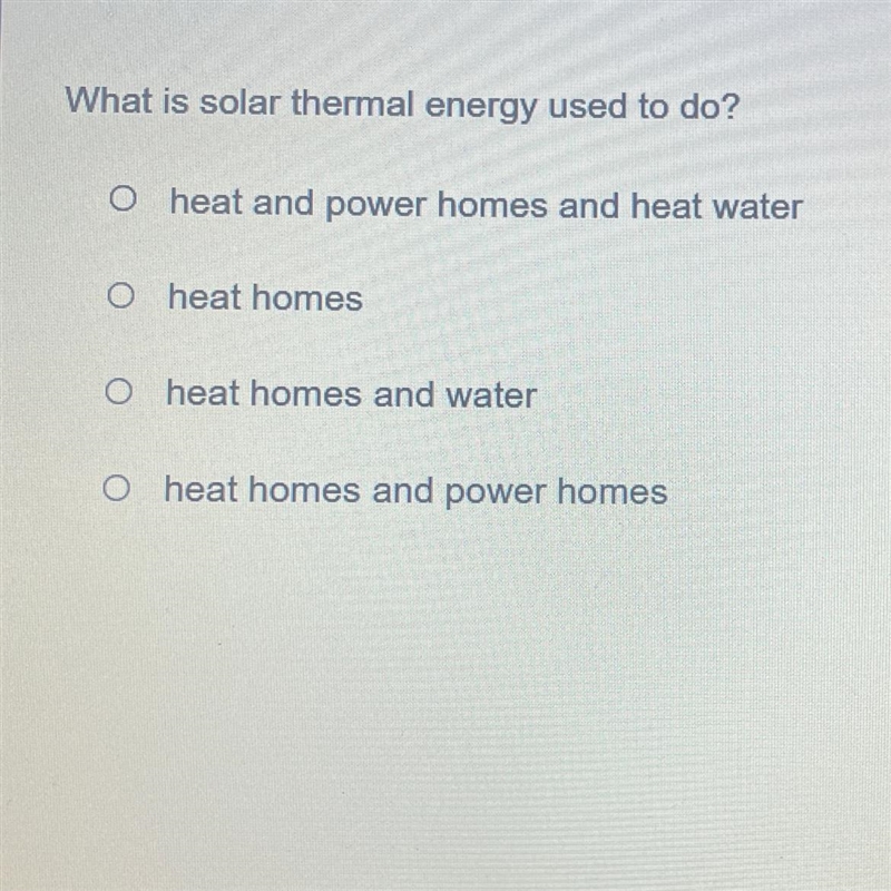 What is solar thermal energy used to do?-example-1