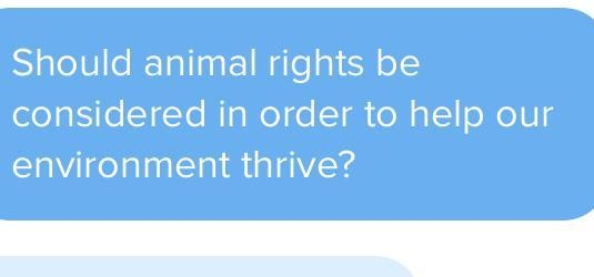 I need help with this practice Define animal rightsShould we consider the feelings-example-1