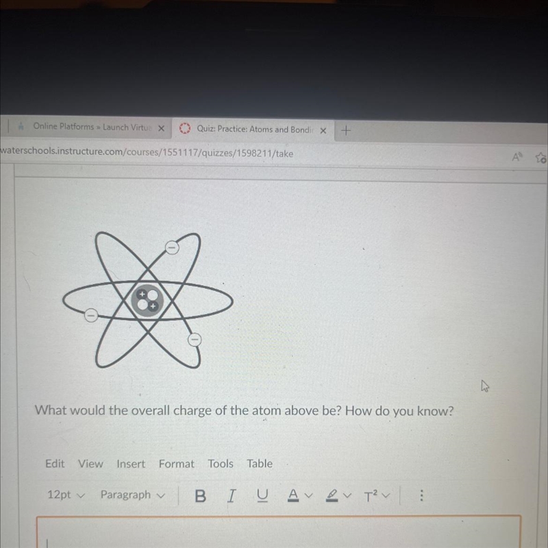 What would the overall charge of the atom above be? How do you know?-example-1