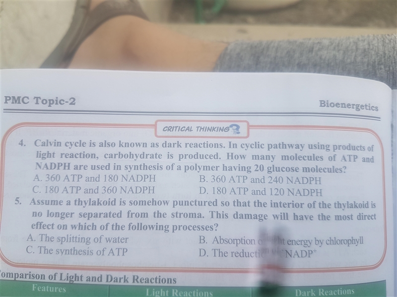 Calvin cycle is also known as dark reactions in cyclic pathway using products of light-example-1