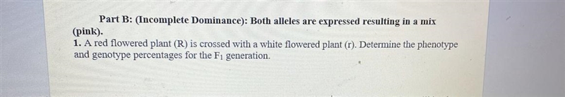 Hereditary assignment: must show punnet square, and provide explanation of genotype-example-1