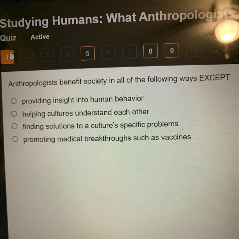 Anthropologists benefit society in all of the following ways except?-example-1