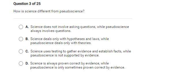 How is science different from pseudoscience?-example-1