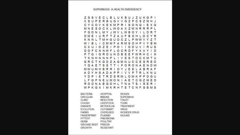 (Find the word puzzle) SUPERBUGS: A HEALTH EMERGENCY. Could somebody help me find-example-1