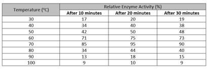 19. A student wants to test the effect of temperature on relative enzyme activity-example-1