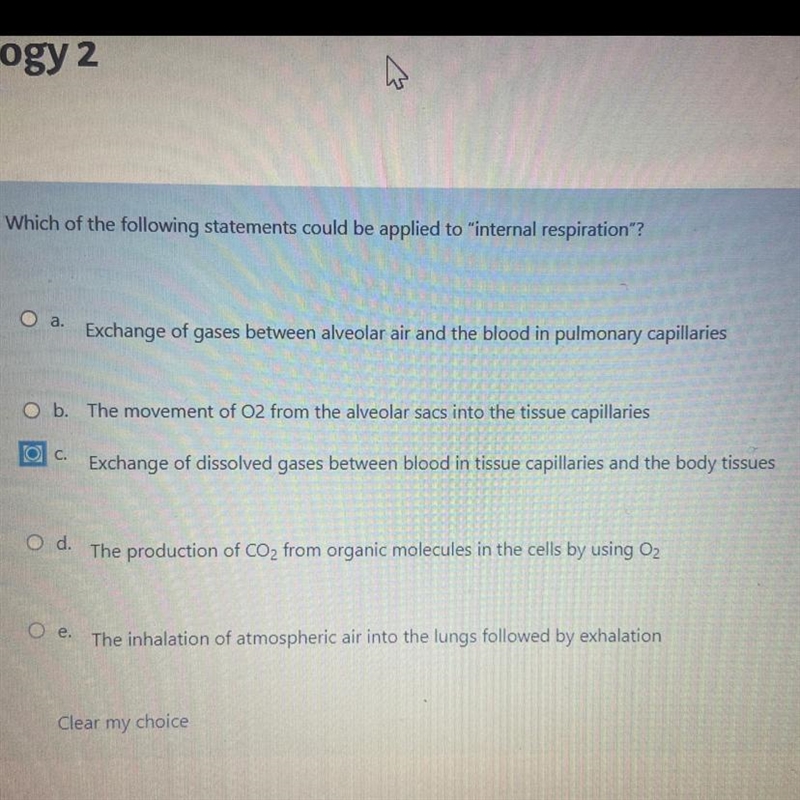 Which of the following statements could be applied to "internal respiration&quot-example-1