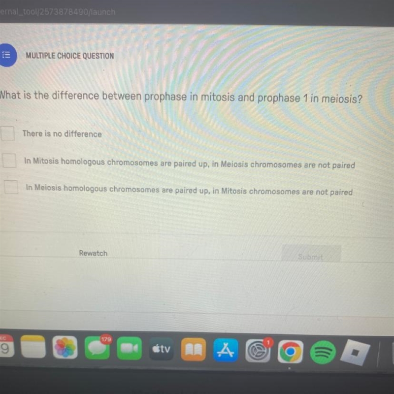 What is the difference between prophase in mitosis and prophase 1 in meiosis?-example-1