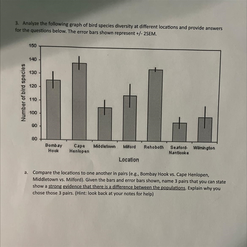 Please help!!! Name 3 pairs that show a strong evidence that there is a difference-example-1