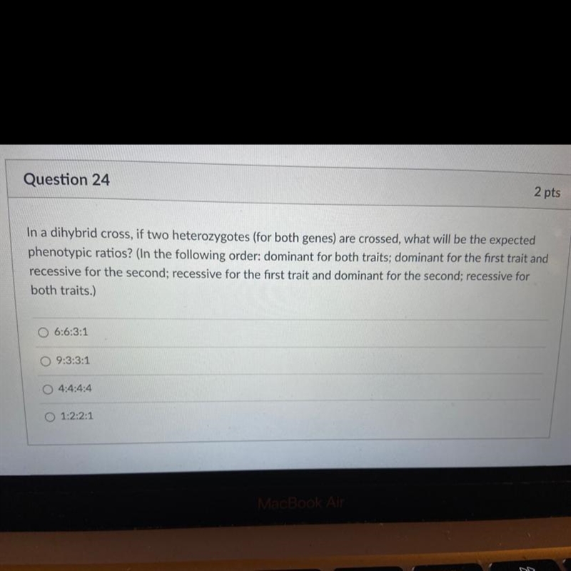 In a dihybrid cross, if two heterozygotes (for both genes) are crossed, what will-example-1