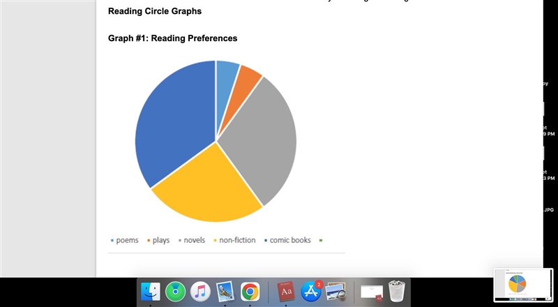 1) A survey asked 200 Grade 4 students about their reading preferences. Based on Graph-example-1