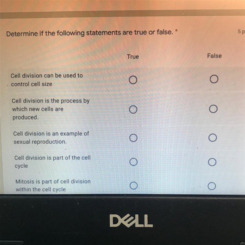 Determine if the following are true or false-example-1