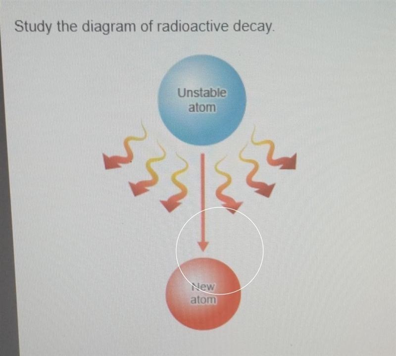 Which option identifies what the arrows in the diagram represent? A. atoms and elements-example-1