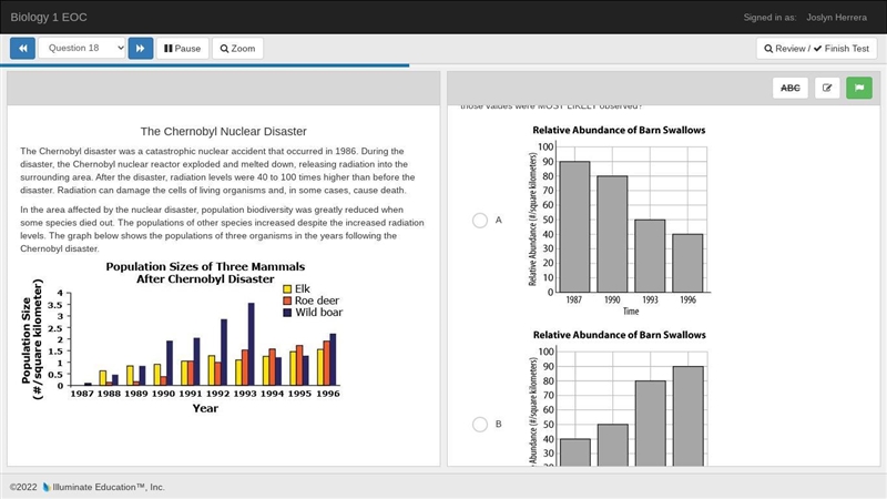 Scientists collected data about the relative abundance of birds called barn swallows-example-1