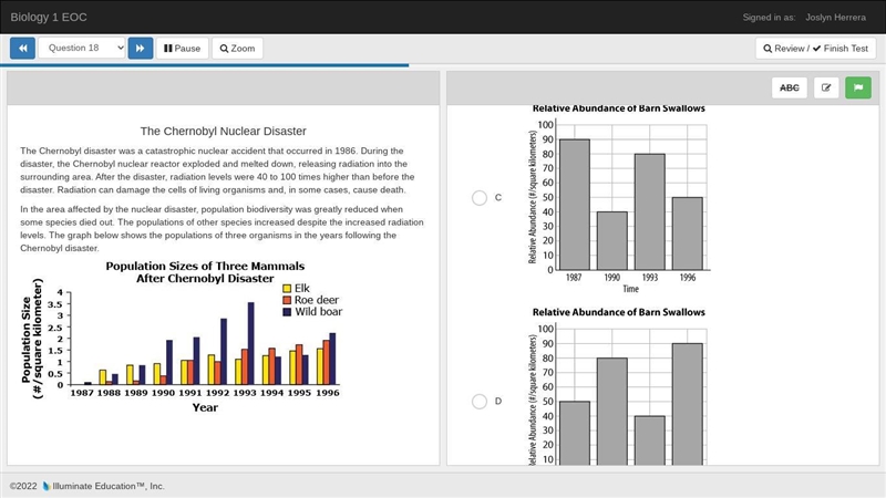 Scientists collected data about the relative abundance of birds called barn swallows-example-3