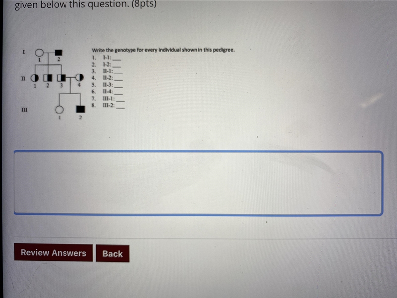 Use the B for the dominant allele and a b for the recessive allele to answer the questions-example-1