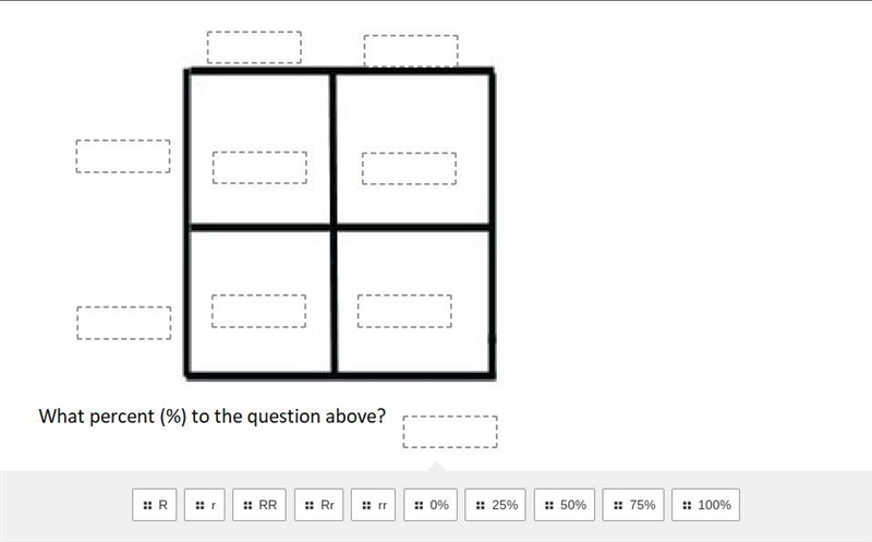 Complete the punnet square-example-2