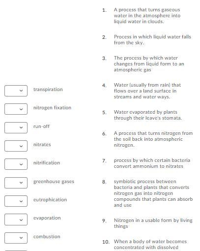 100 POINTS! PLEASE HURRY! Match these vocab terms to the best description.-example-1