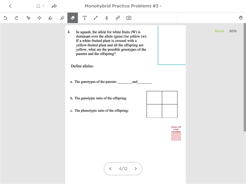 Fill out the following about genetics:-example-1