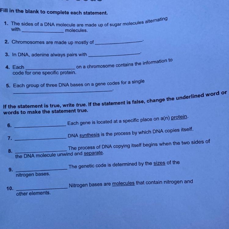 The genetic code questions-example-1