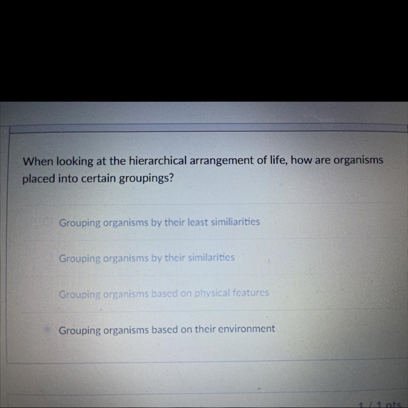 When looking at the hierarchical arrangements of life, how are organisms placed until-example-1