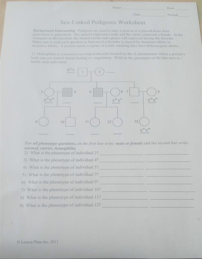 Hemophilia is a recessive s**-linked disorder located on the X chromosome where a-example-1