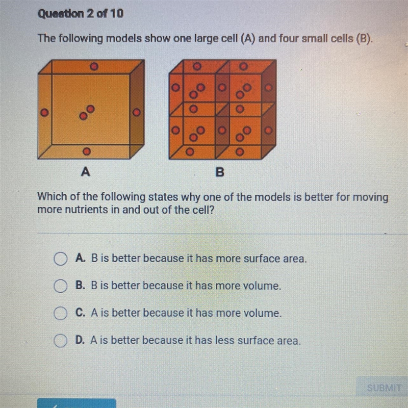 E 00 O O O D 00 O A B Which of the following states why one of the models is better-example-1