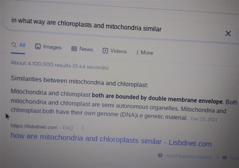 In what way are chloroplast and mitochondria similar ?-example-3