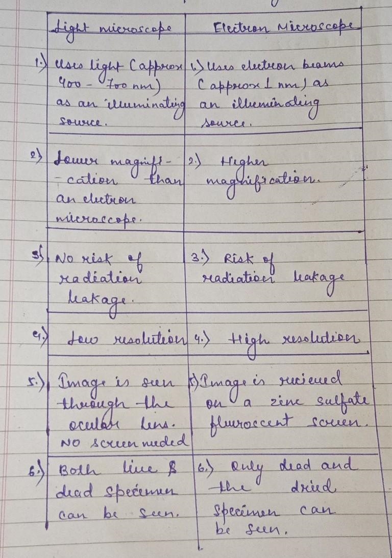Compare light and electron microscope-example-1