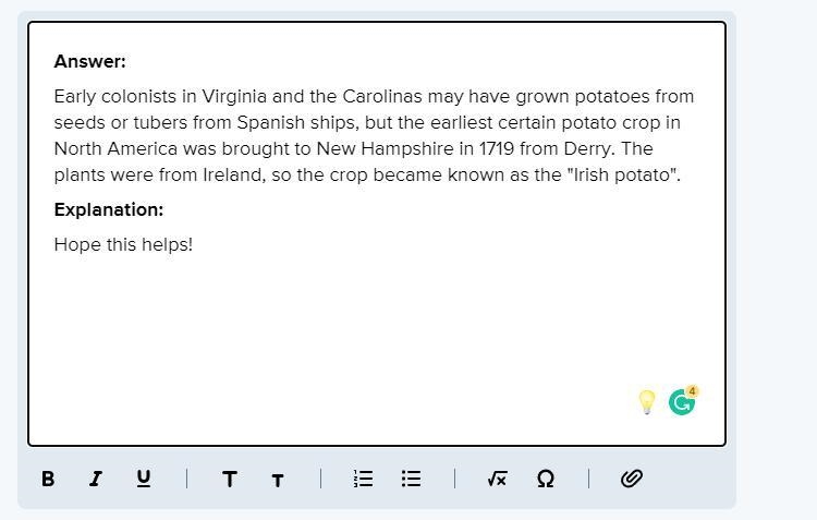 If potatoes grow by planting actual potatoes not seeds, where did the first potato-example-1