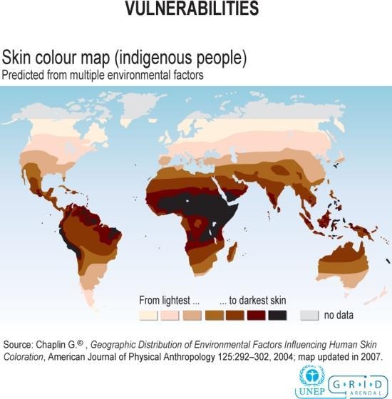 Human skin color varies widely around the world, and children do not always exhibit-example-1