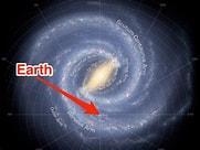 The earth is located _______ of the Milky Way galaxy.-example-1