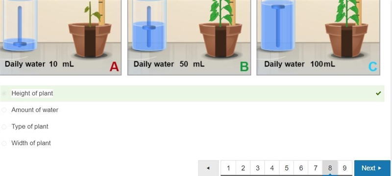 Based on the experiment below, what was the independent variable? A-type of plant-example-1