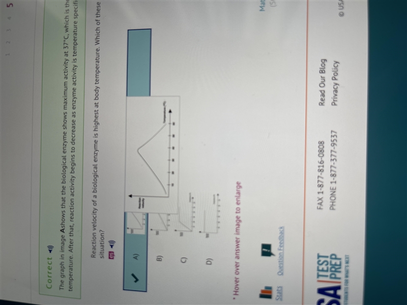 reaction velocity of a biological enzyme is highest at body temperature. which of-example-1