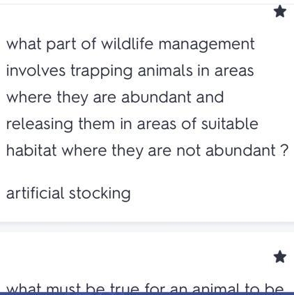 What part of wildlife management involves trapping animals in areas where they are-example-1