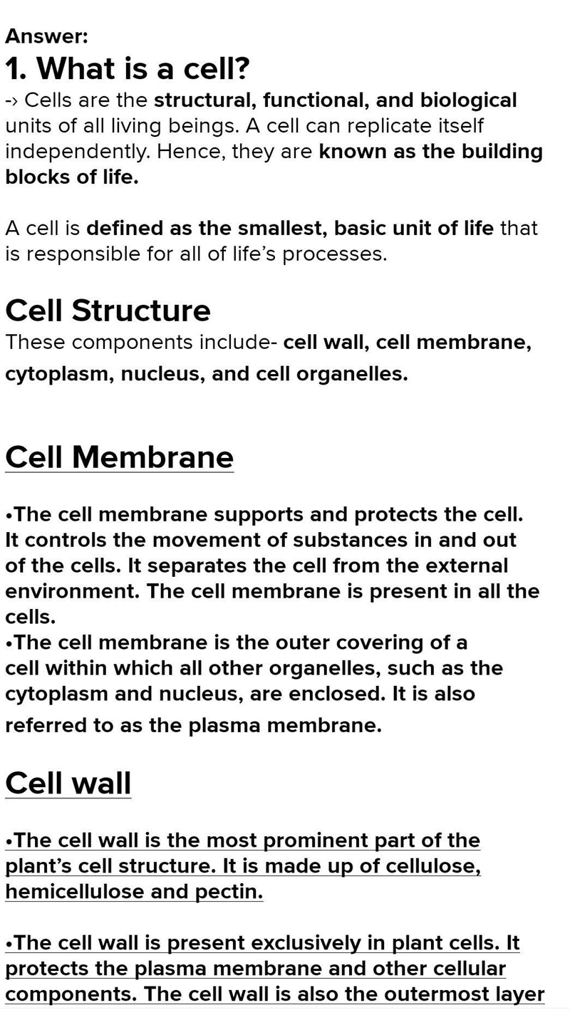 What is a cell? what are its different parts?-example-1