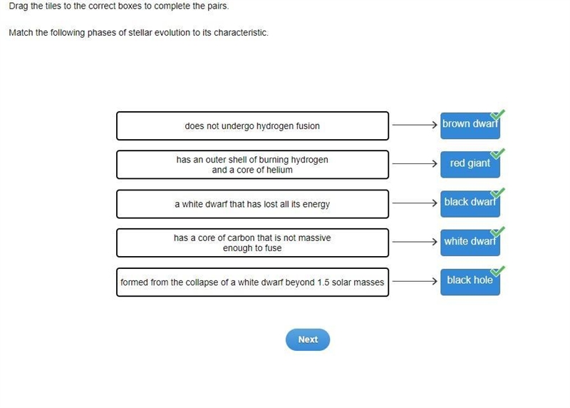 Drag the tiles to the correct boxes to complete the pairs. Match the following phases-example-1