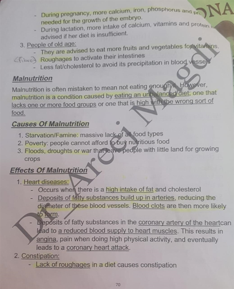 Describe the effects of malnutrition on humans.-example-1