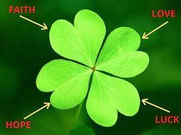 What do each of the leaves of a four leaf clover stand for.-example-1