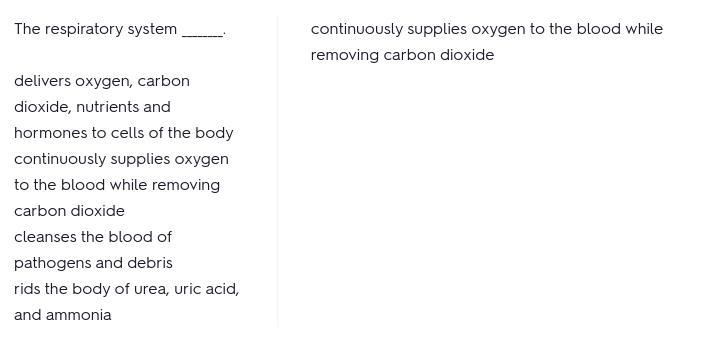 he respiratory system ________. The respiratory system ________. rids the body of-example-1