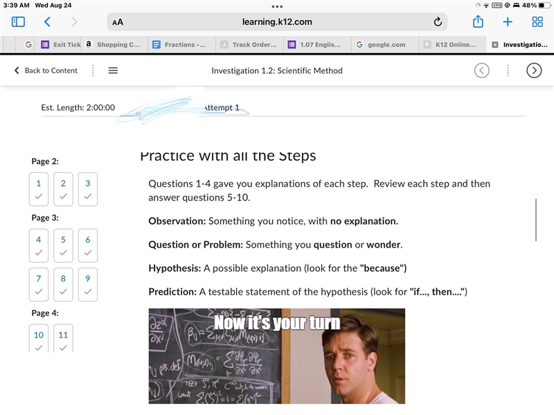 What happens if you are following the scientific method and after your experiment-example-1