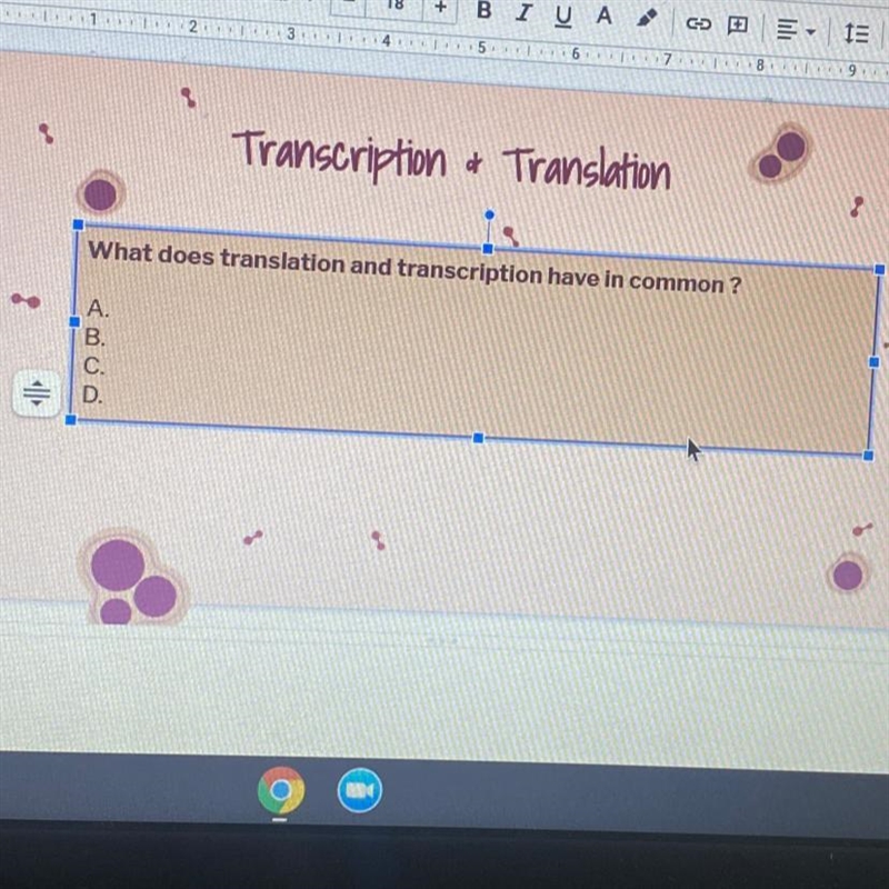 What does translation and transcription have in common? Can you guys give me multiple-example-1