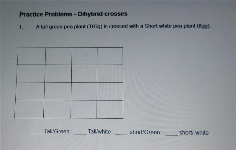 Dihybrid crosses ???​-example-1