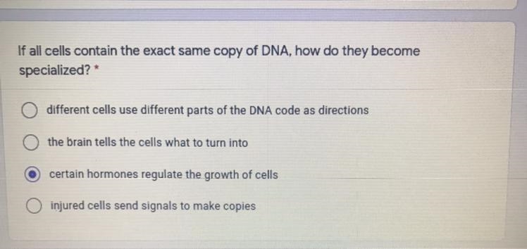 If all cells contain the exact same copy of DNA, how do they become specialized?-example-1