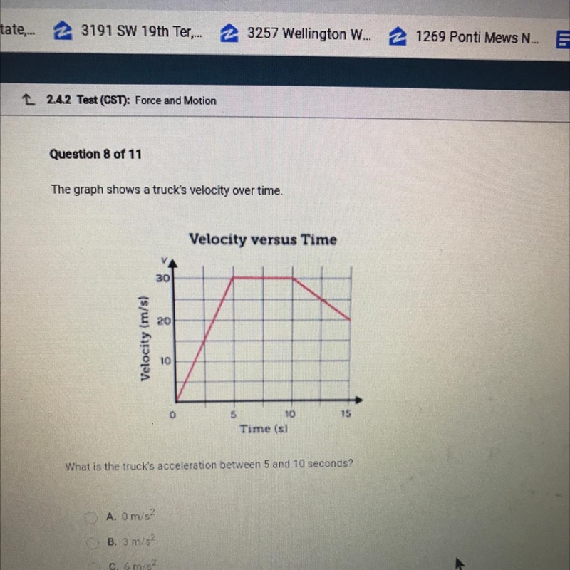 Velocity (m/s) 30 20 Velocity versus Time 10 5 Time (s) What is the truck's acceleration-example-1