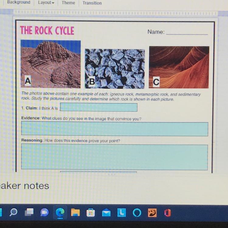 ￼ The photos above contain one example of each; igneous rock: metamorphic rock and-example-1