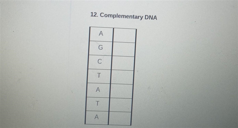 Complementary DNA? please help​-example-1