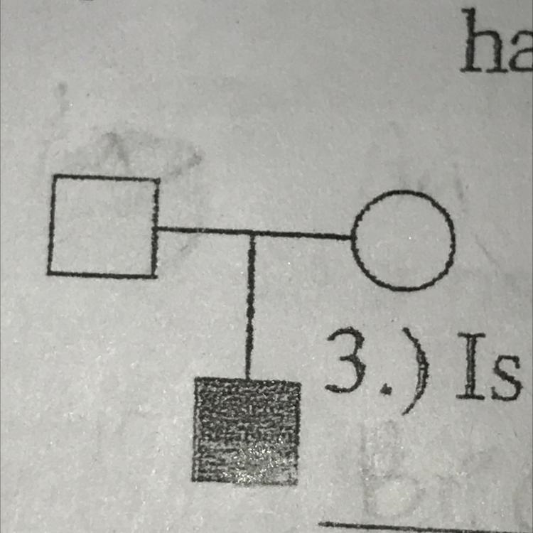 3.) Is the trait shown recessive or dominant?-example-1