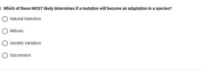 Which of these MOST likely determines if a mutation will become an adaptation in a-example-1